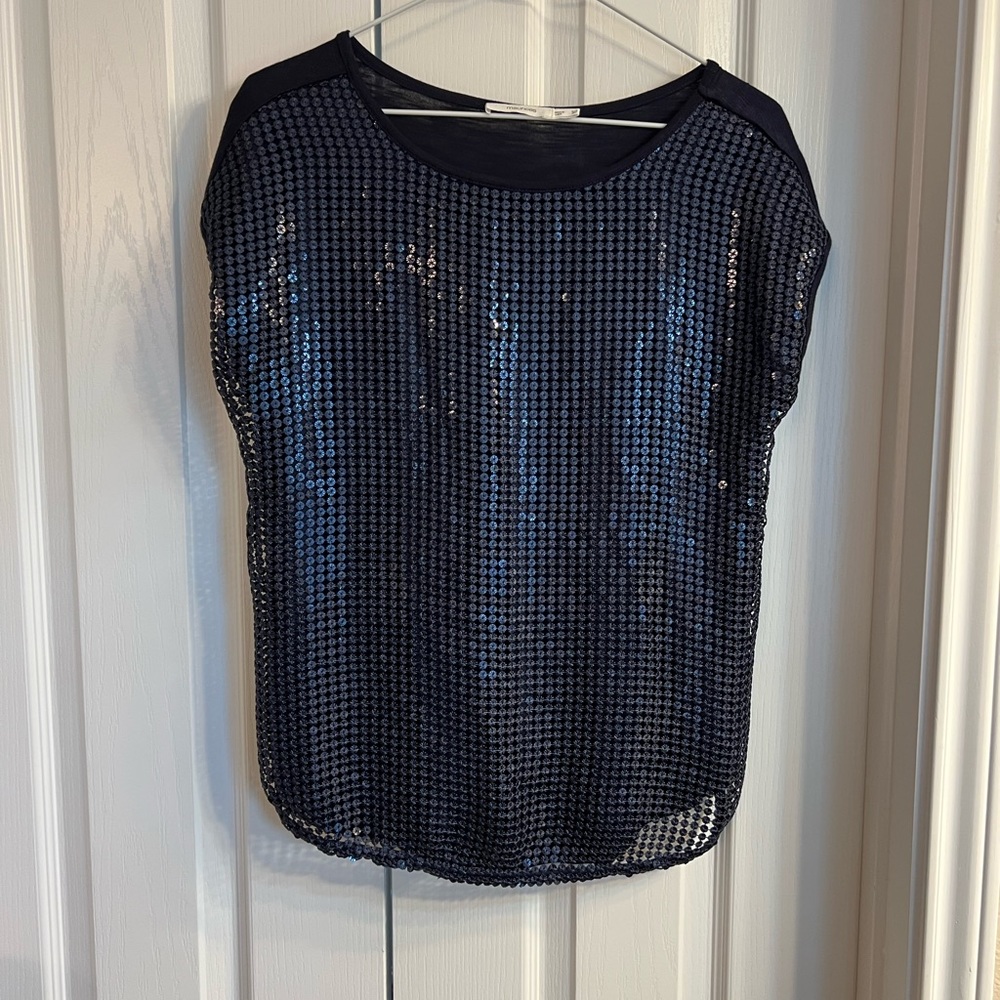 Maurices xs navy sequin top